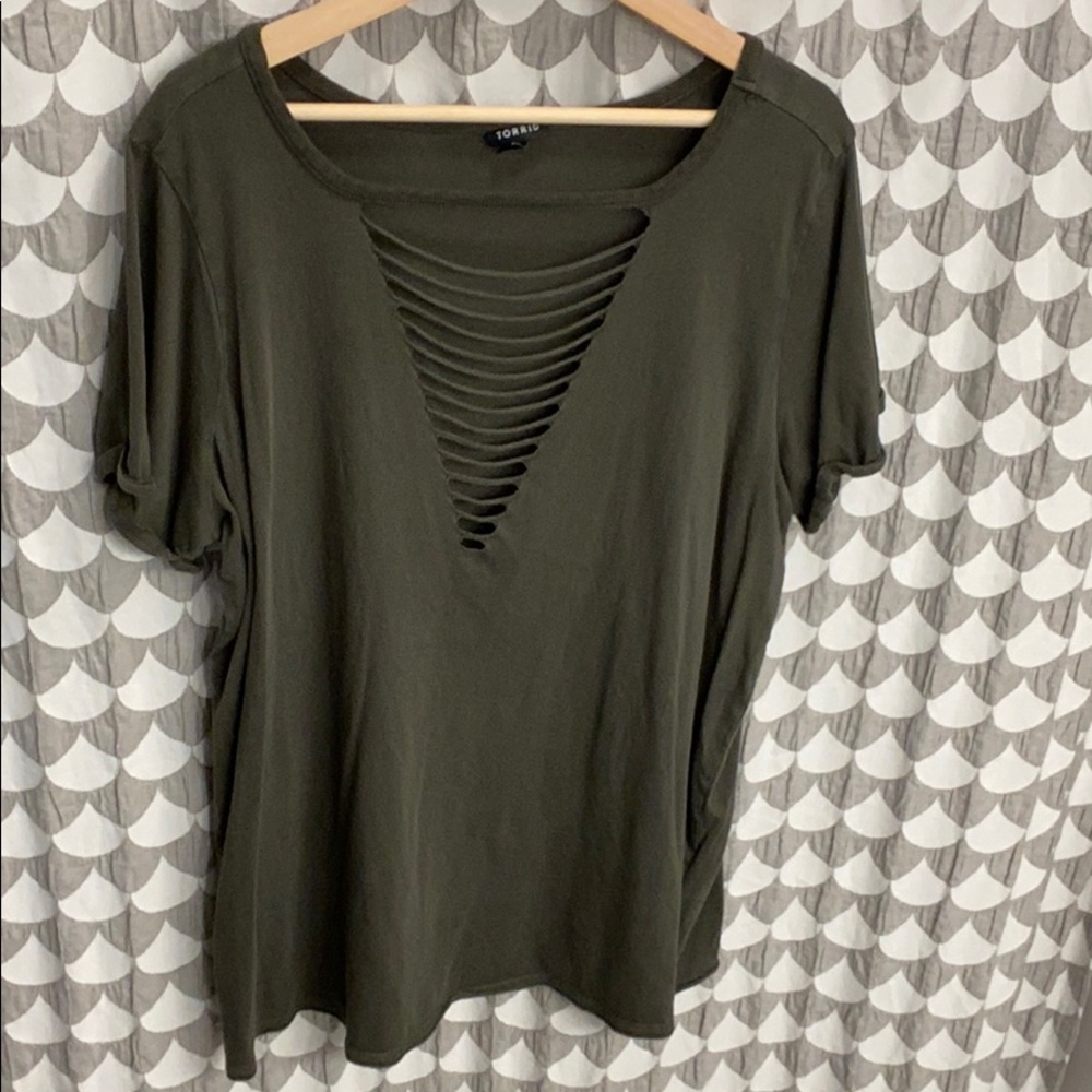 Olive green torrid shirt